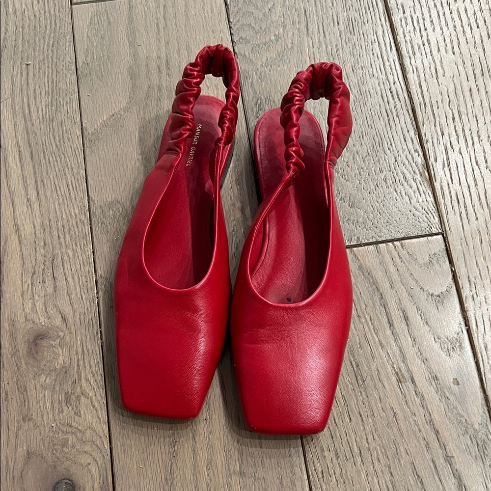 Mansur Gavriel Red Flats, size US 7/EU37